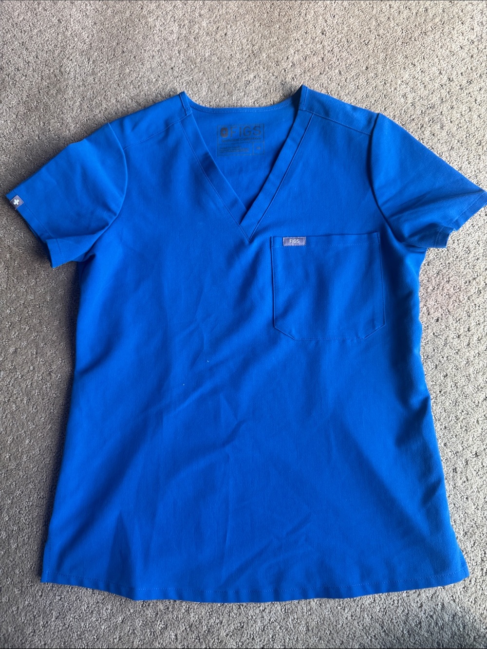 Figs Kids V-Neck Top - Royal Blue